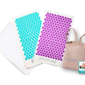 Tapis d’acupression Climsom Zen mauve avec sac de rangement