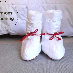 Chaussons chauds et moelleux Climsom en coton blanc