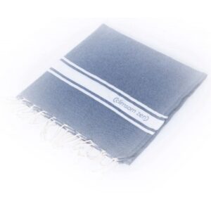 Fouta Climsom Zen grise 100 % coton pliée